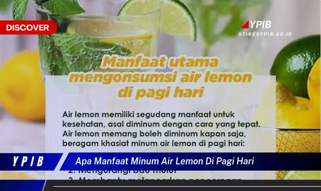 apa manfaat minum air lemon di pagi hari