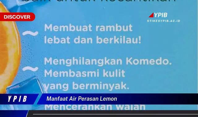 manfaat air perasan lemon