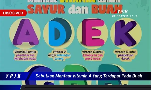 sebutkan manfaat vitamin a yang terdapat pada buah