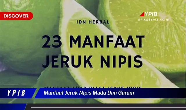 manfaat jeruk nipis madu dan garam