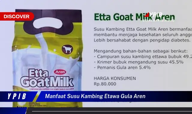 manfaat susu kambing etawa gula aren