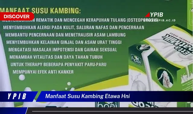 manfaat susu kambing etawa hni