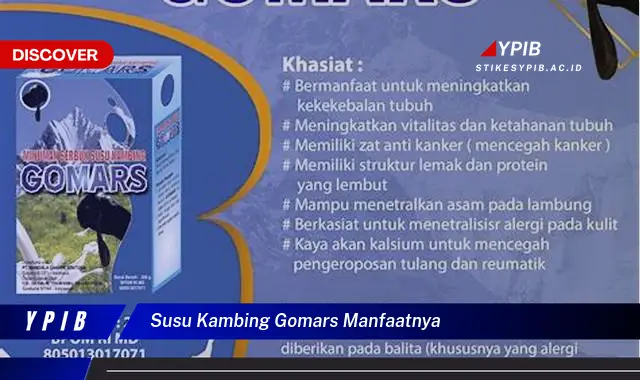 susu kambing gomars manfaatnya