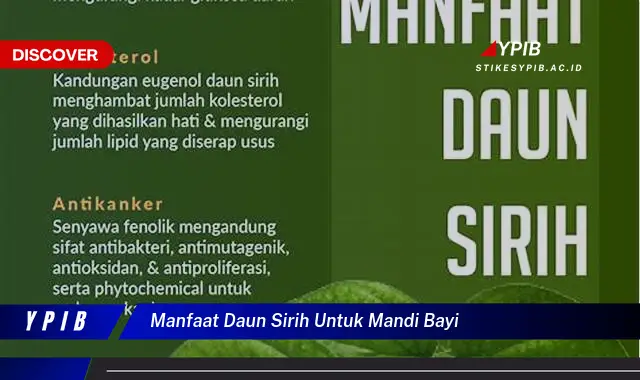 manfaat daun sirih untuk mandi bayi