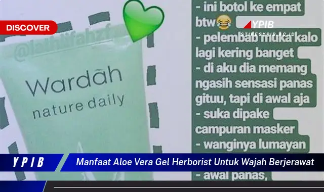 manfaat aloe vera gel herborist untuk wajah berjerawat